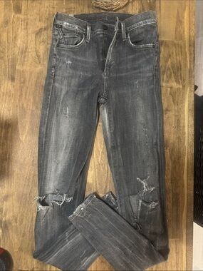 Women’s Distressed Gray Slim Jeans